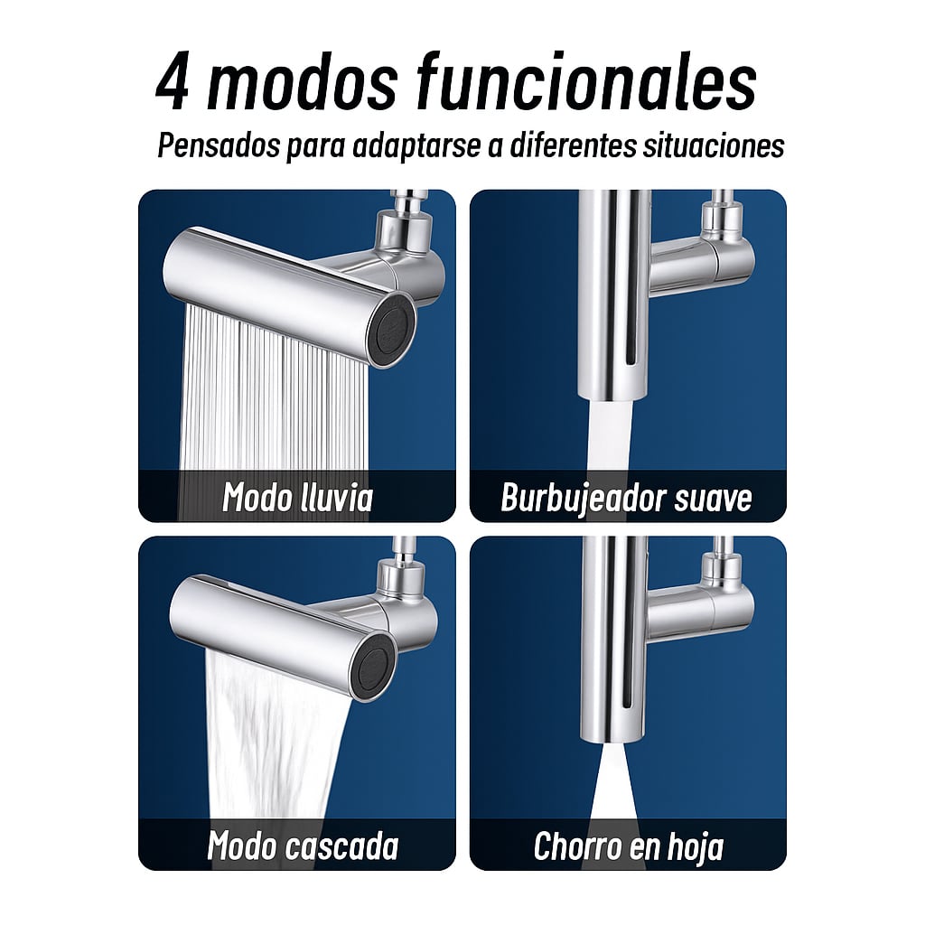 CABEZAL PARA GRIFO MULTIFUNCIONAL 4 EN 1 / PAGO CONTRA ENTREGA
