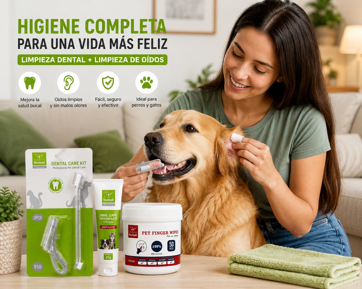 Kit de Higiene Completa Dental y de Oídos para Mascotas 🐶🐱 + ENVIO GRATIS 🎁