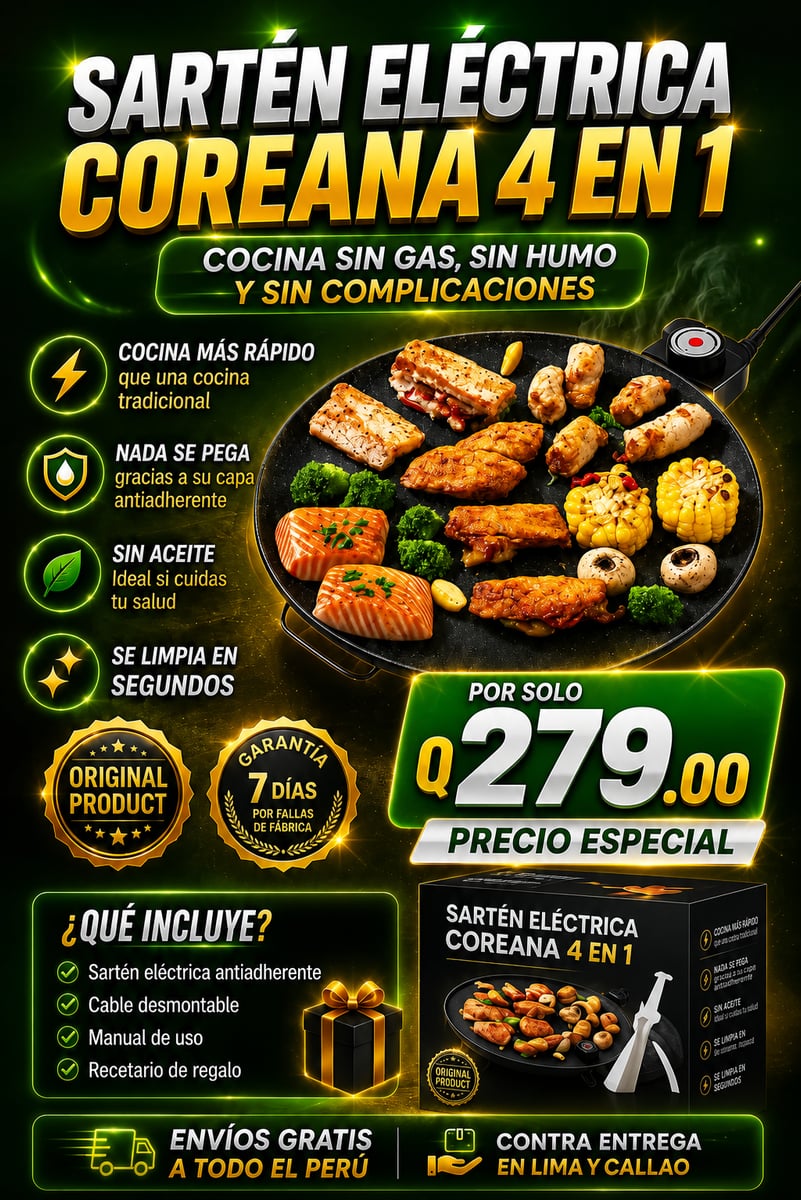 🍳 Sartén Multiuso Eléctrica 2026– Cocina todo en minutos🔥