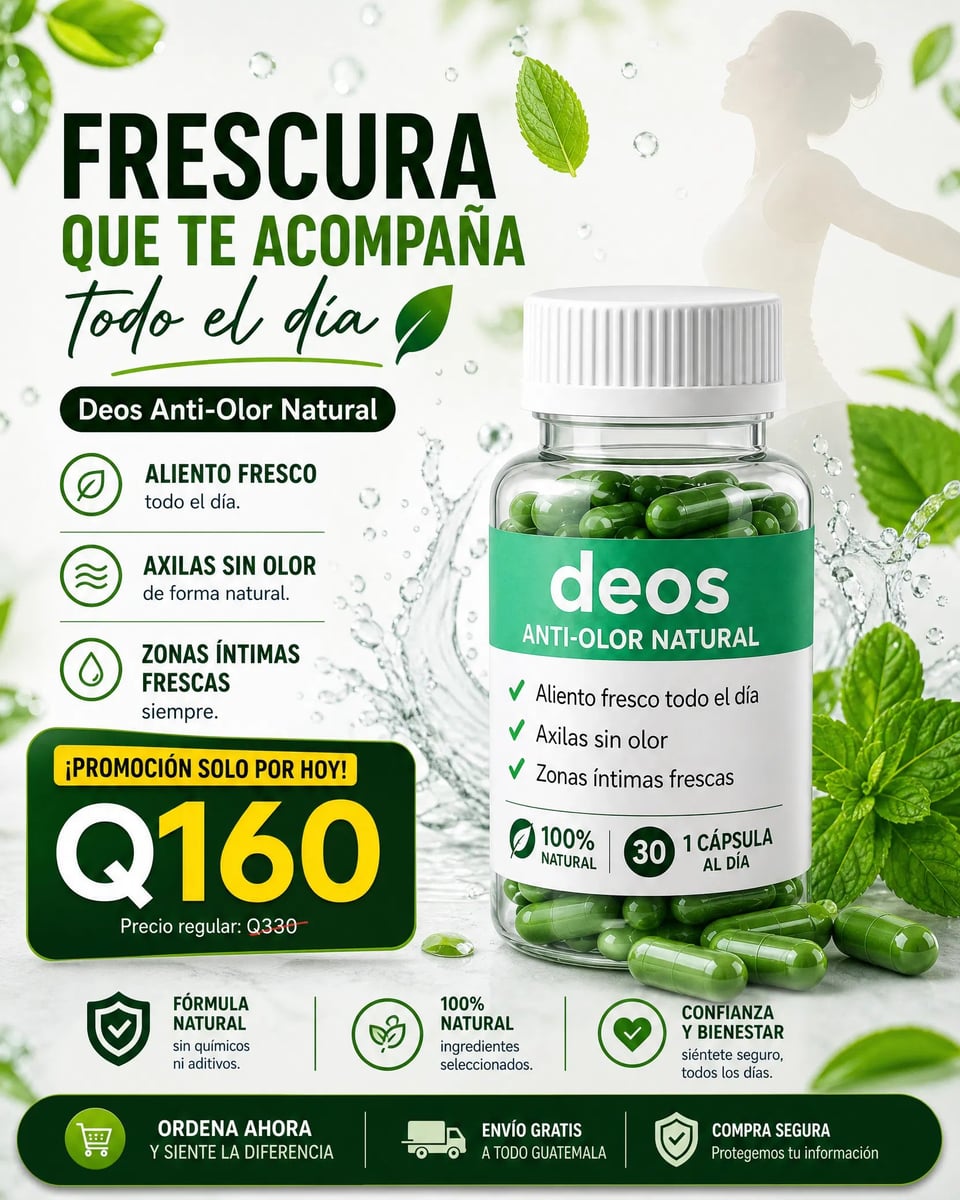 🍃 DEOS™ | Desodorante Interno Natural para una Frescura que se Siente + Envió Gratis 🚚