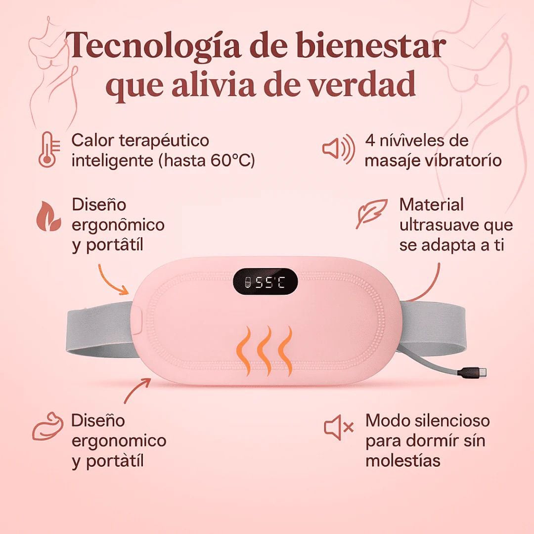 CALMFLOW™ - CINTURÓN TÉRMICO MENSTRUAL - ¡EL MEJOR ALIADO PARA TU CICLO MENSTRUAL! 🌸