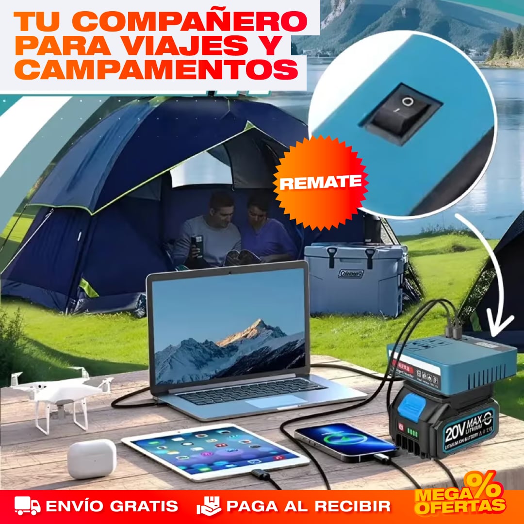 INVERSOR PARA BATERÍAS PORTABLE