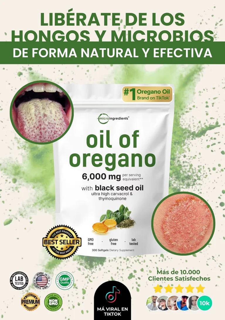 Oil Of Orégano El Antibiótico Natural Más Poderoso de 60 softgels