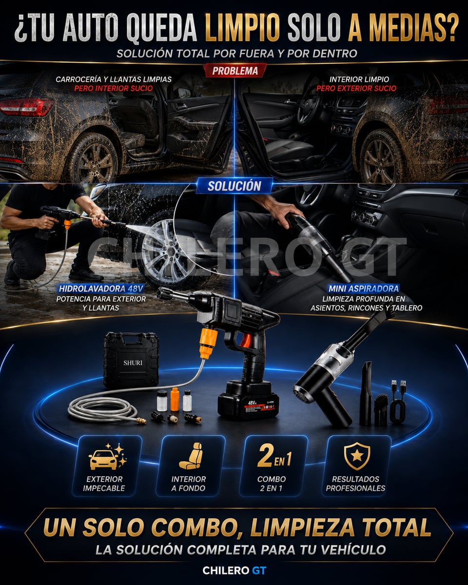 ¡Combo Doble! Hidrolavadora + Aspiradora a un Precio Increíble