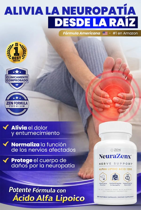NeuraZenx 90 Cápsulas - Apoyo y tratamiento para la Neuropatía