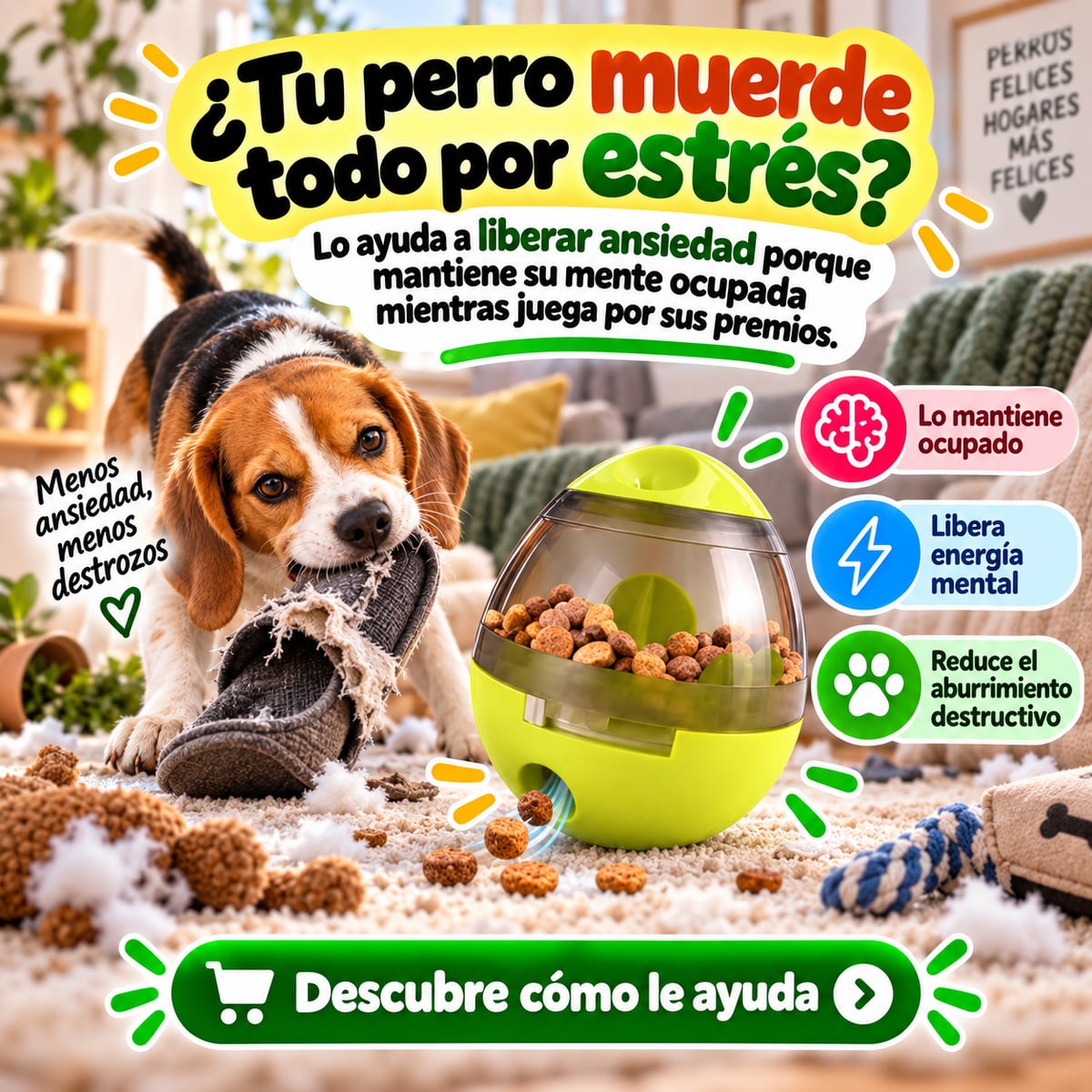 Juguete interactivo de comida para perro
