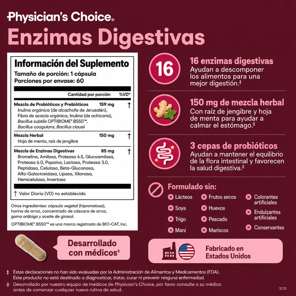 Enzimas Digestivas con Probióticos+ Envio Gratis