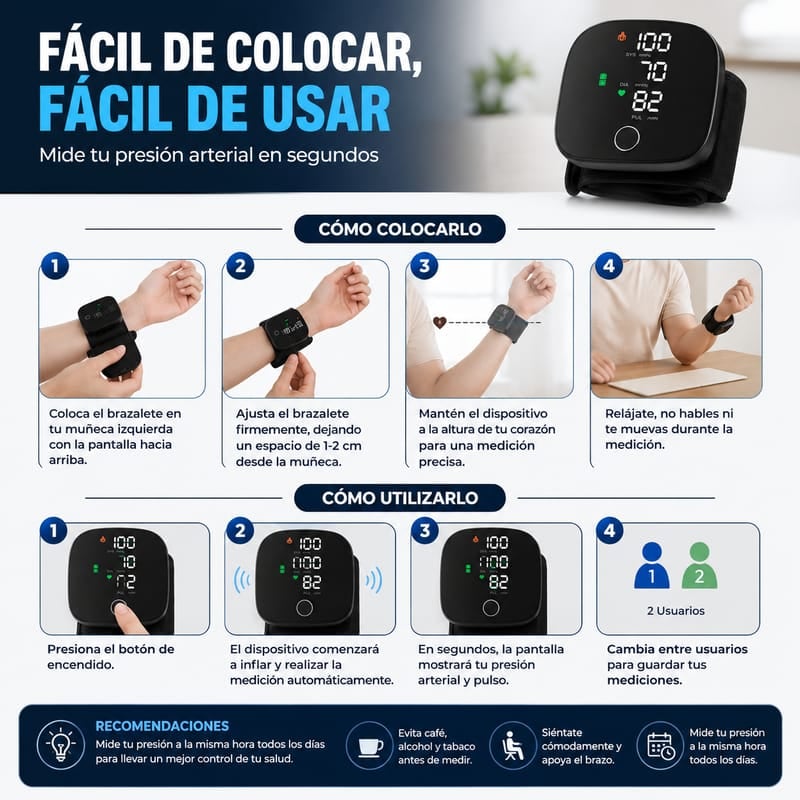 Tensiómetro Digital de Presión Portátil