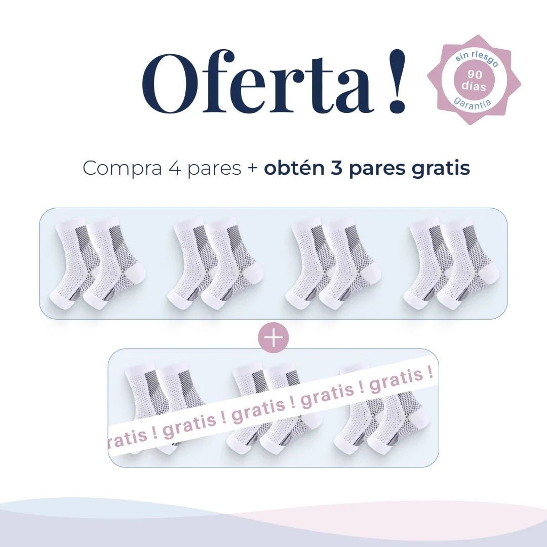 Medias De Compresión - Obtén Alivio Instantáneo De Pies Hinchados Y Adoloridos