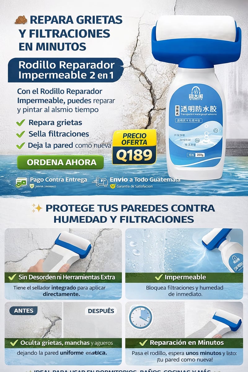 Paint Brush Rodillo Sellador Impermeable 2 en 1