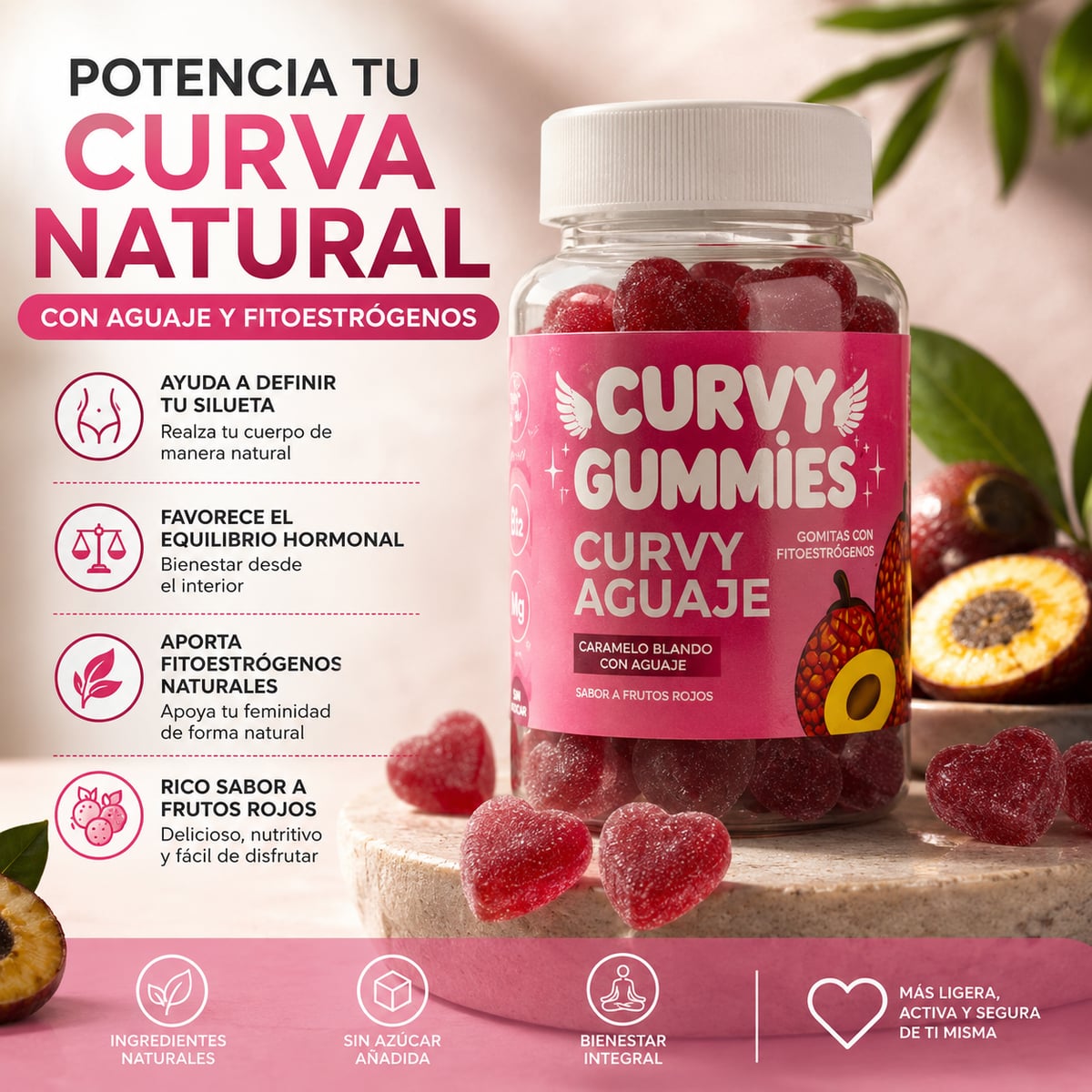 Curvy Gummies™ - Curvas más definidas, piel más radiante - todo en una gomita