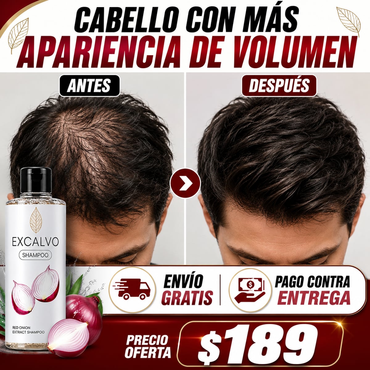 Excalvo Shampoo+ envio gratis