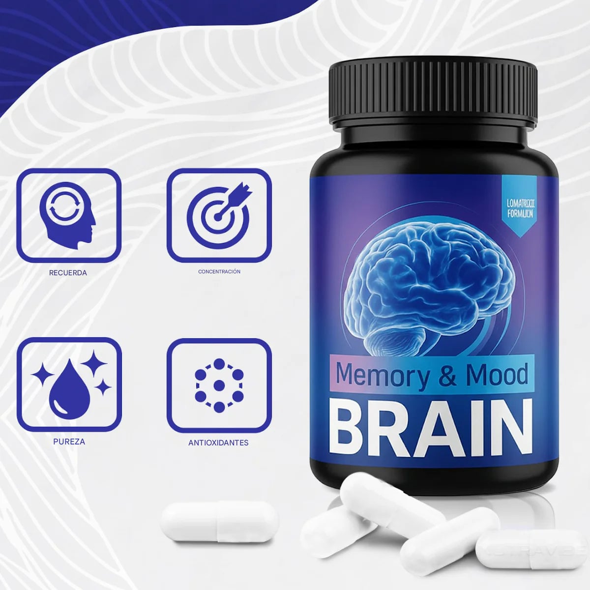 Neuro Brain 60 Caps - Alivio Natural de Neuropatia - Envio Gratis