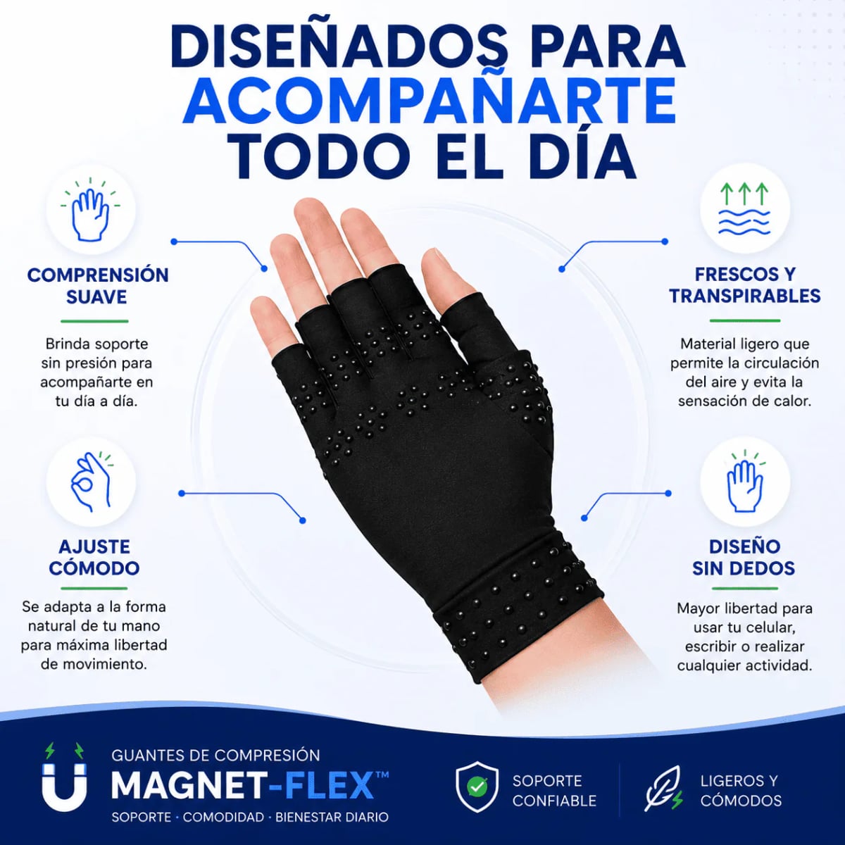 🧤 ¡Alivia las molestias de tus manos con nuestros Guantes Magnéticos!