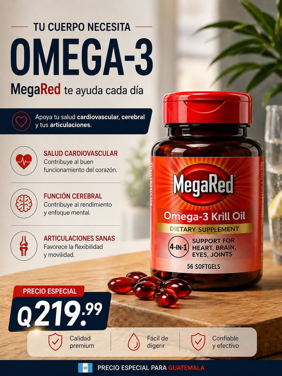 🔥MegaRed Omega-3® Gel Suave – Apoya tu corazón, mente y articulaciones