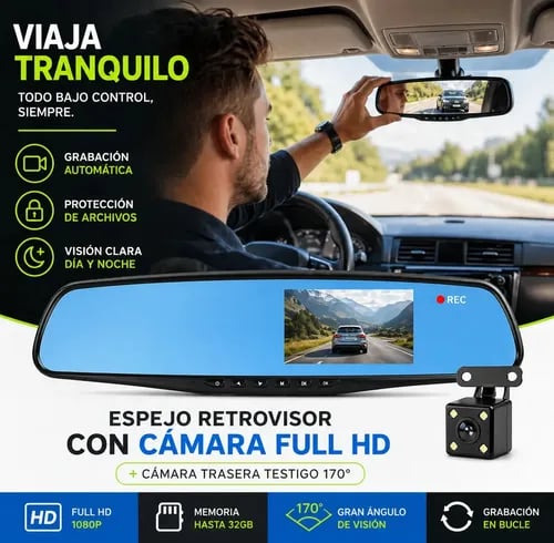 Espejo retrovisor con camara