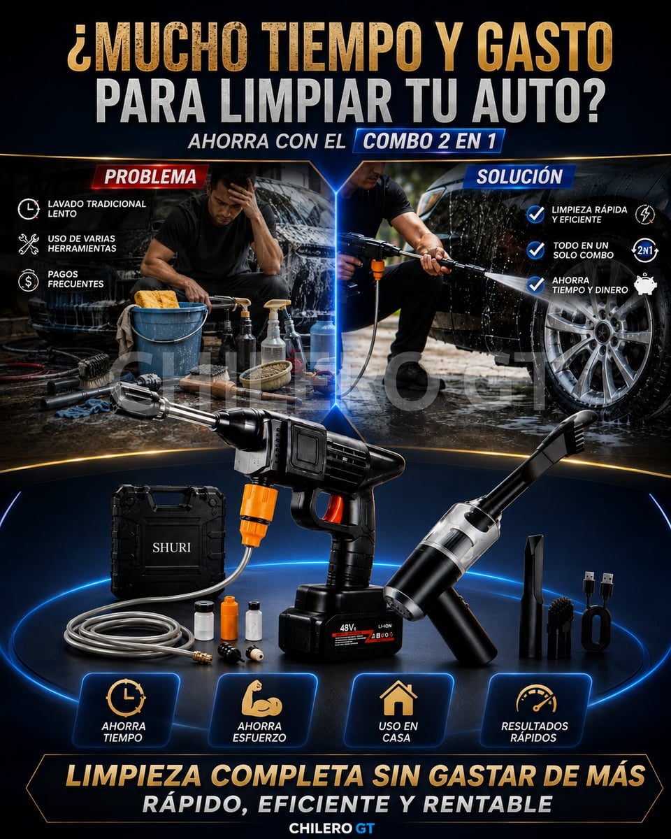 ¡Combo Doble! Hidrolavadora + Aspiradora a un Precio Increíble