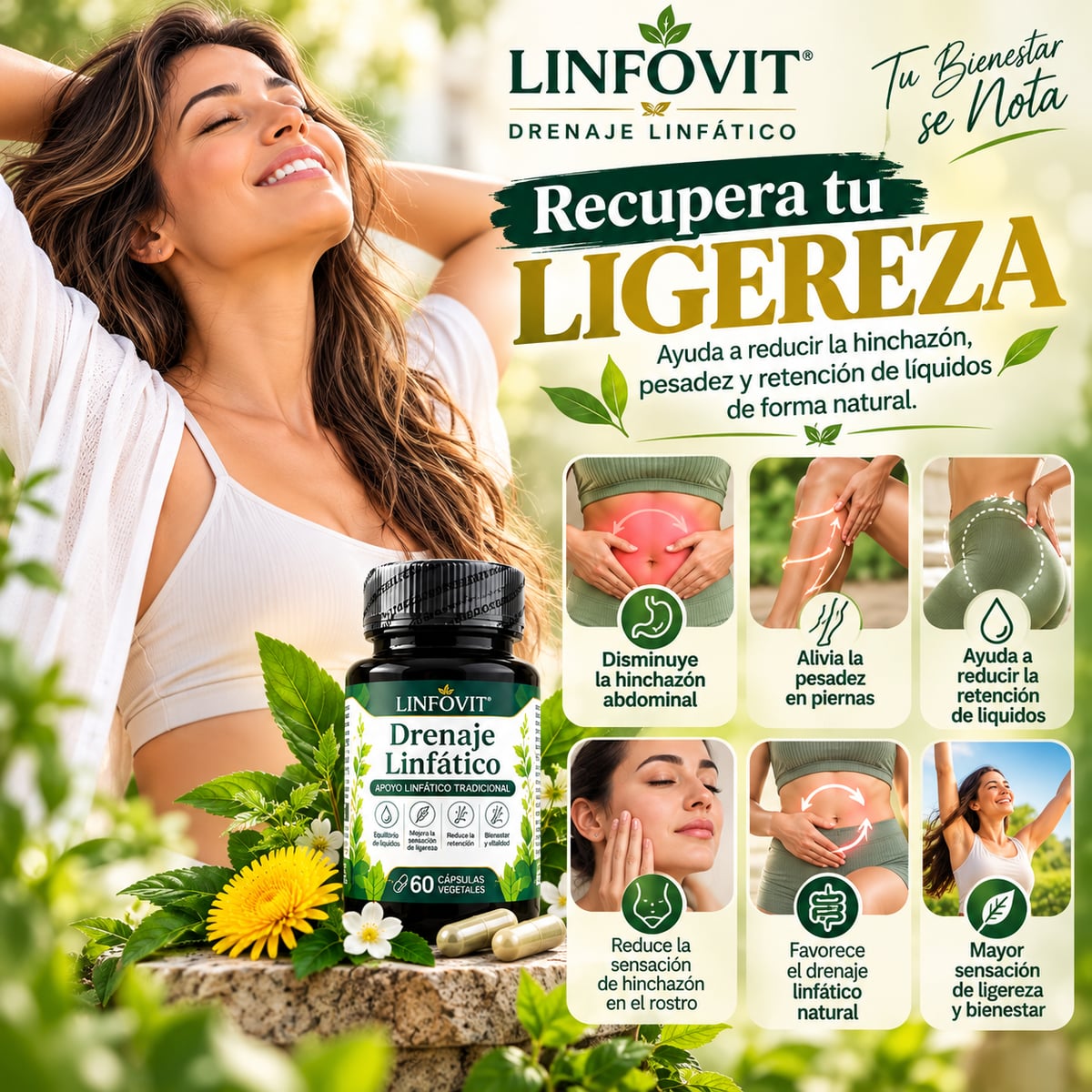 🥇LINFOVIT® | SOPORTE METABÓLICO CONTRA LÍQUIDOS RETENIDOS🌿✨
