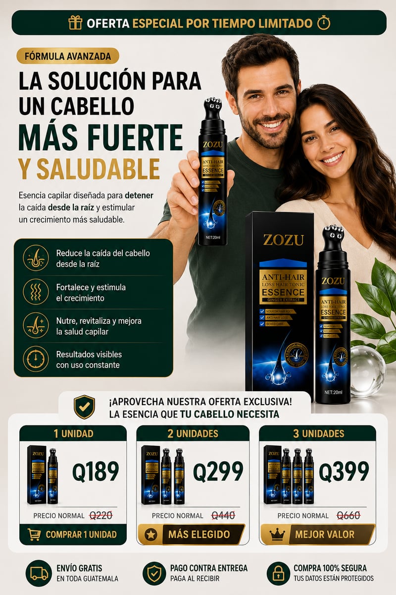 ZOZU Serum Capilar Fortalecedor con Aplicador Masajeador