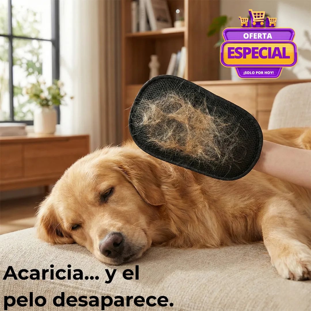 Guante Quita Pelusas- Cuida y limpia a tu mascota sin estrés