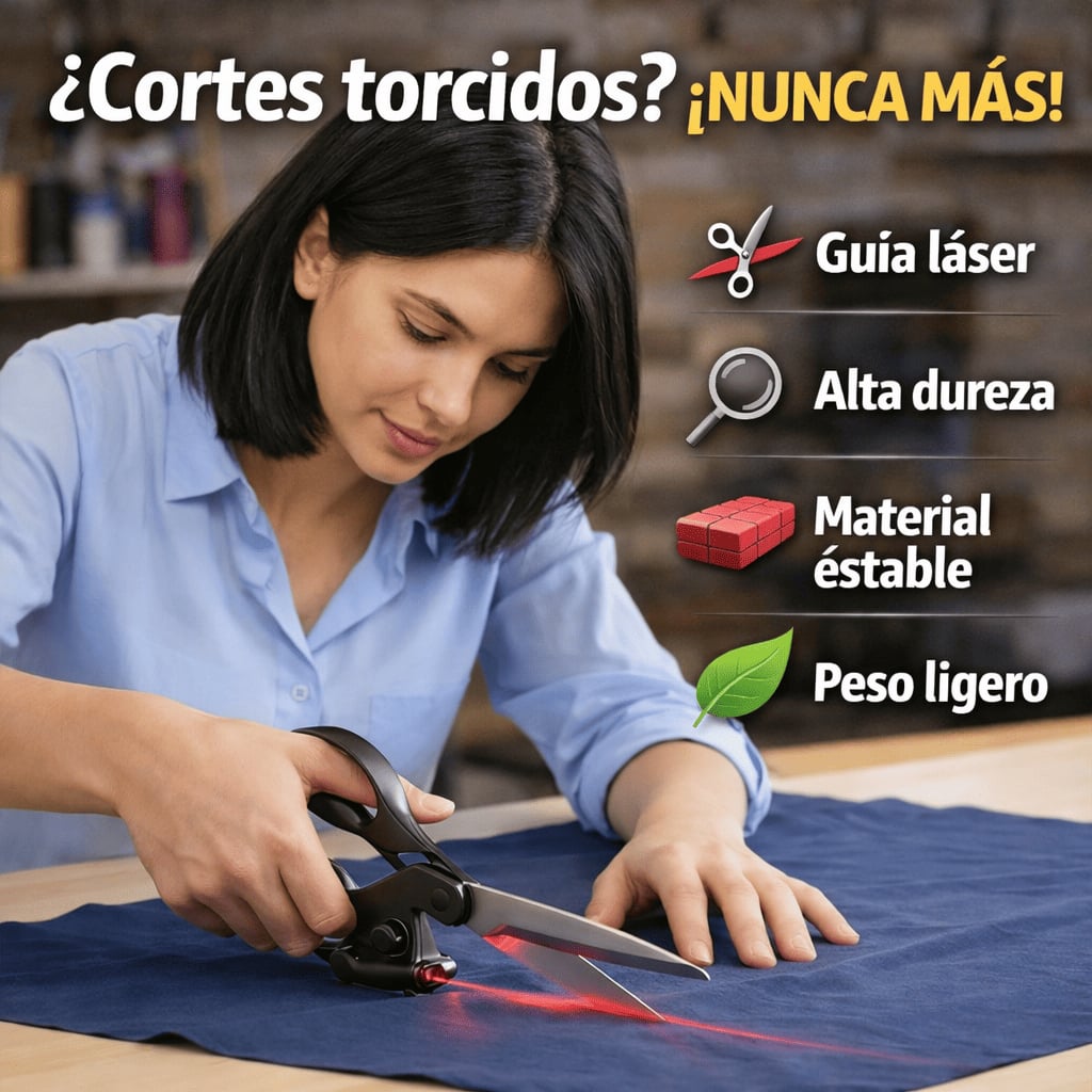 ¡No Más Cortes Torcidos! Tijeras Pro con Precisión Láser
