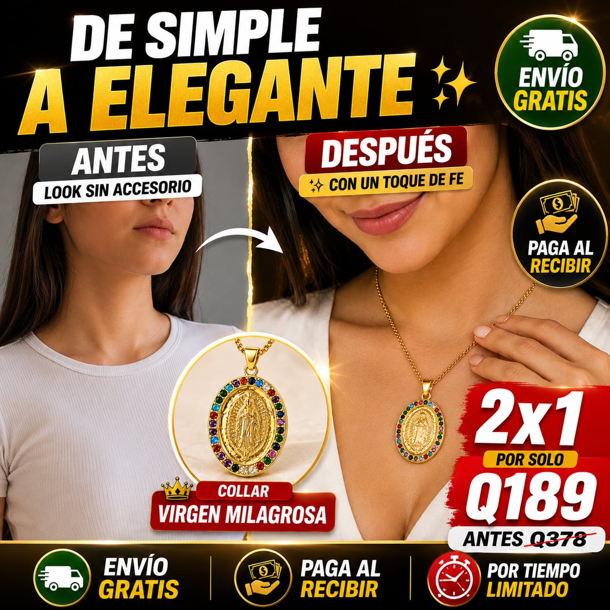 2X1 COLLAR VIRGEN + ENVIO GRATIS