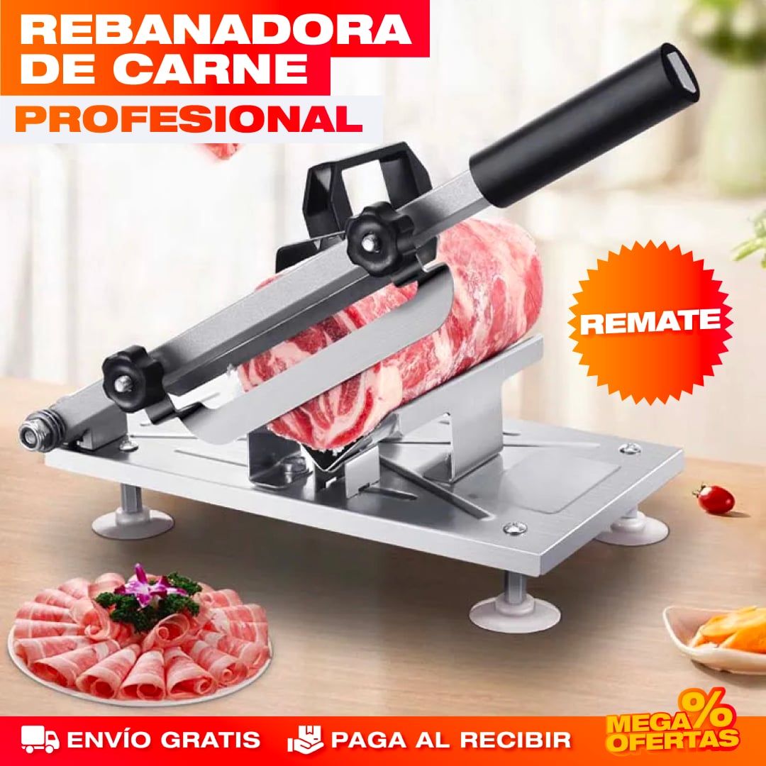 Rebanadora de Carne y Jamones Portátil – Tajadas Parejas Como en la Carniceria + ENVIO GRATIS 