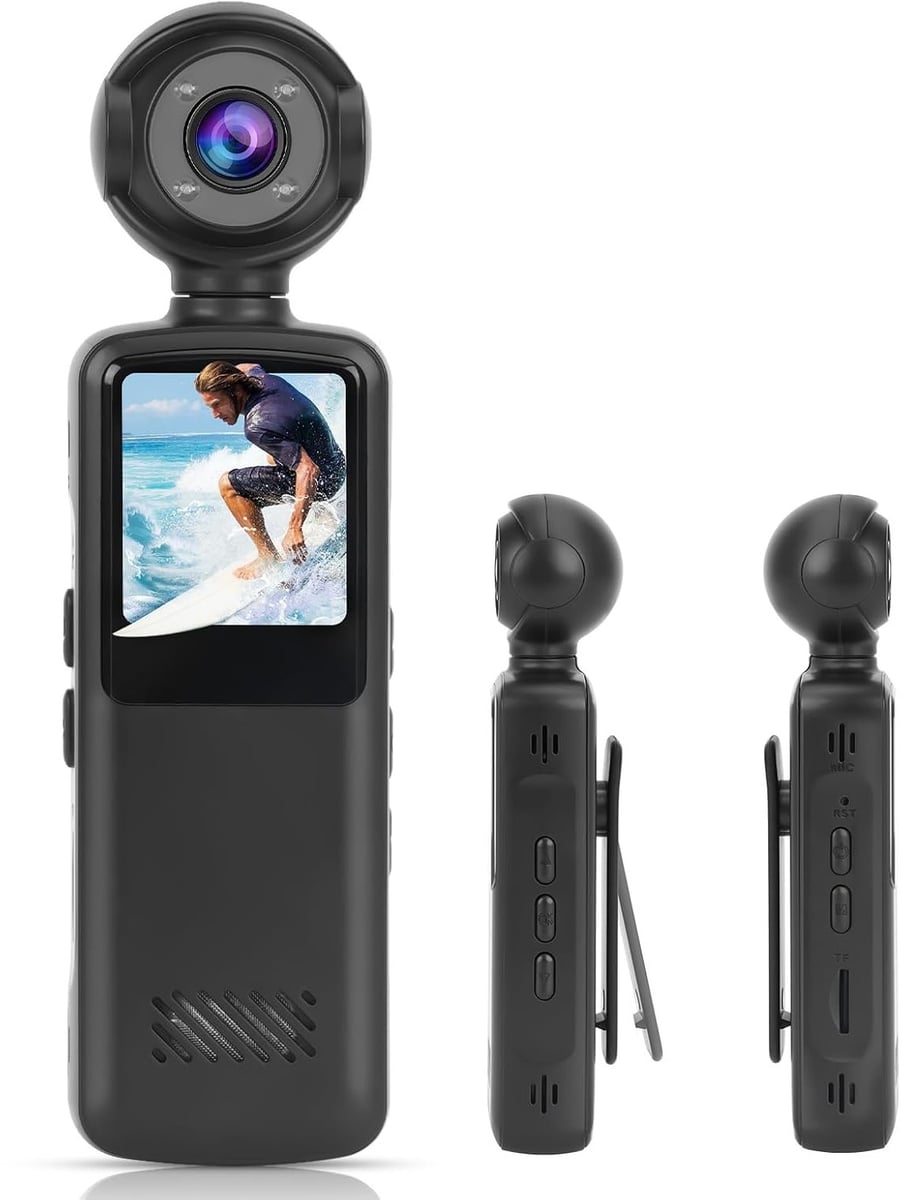 PocketCam WiFi Full HD 1080P – Cámara Portátil con Lente Giratoria 360°