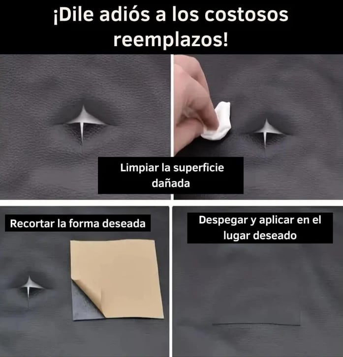 🔥 ¡HOY TENEMOS PROMOCIÓN 2X1! 🔥.        CUERO ADHESIVO PARA REPARACIONES 50X150CM.