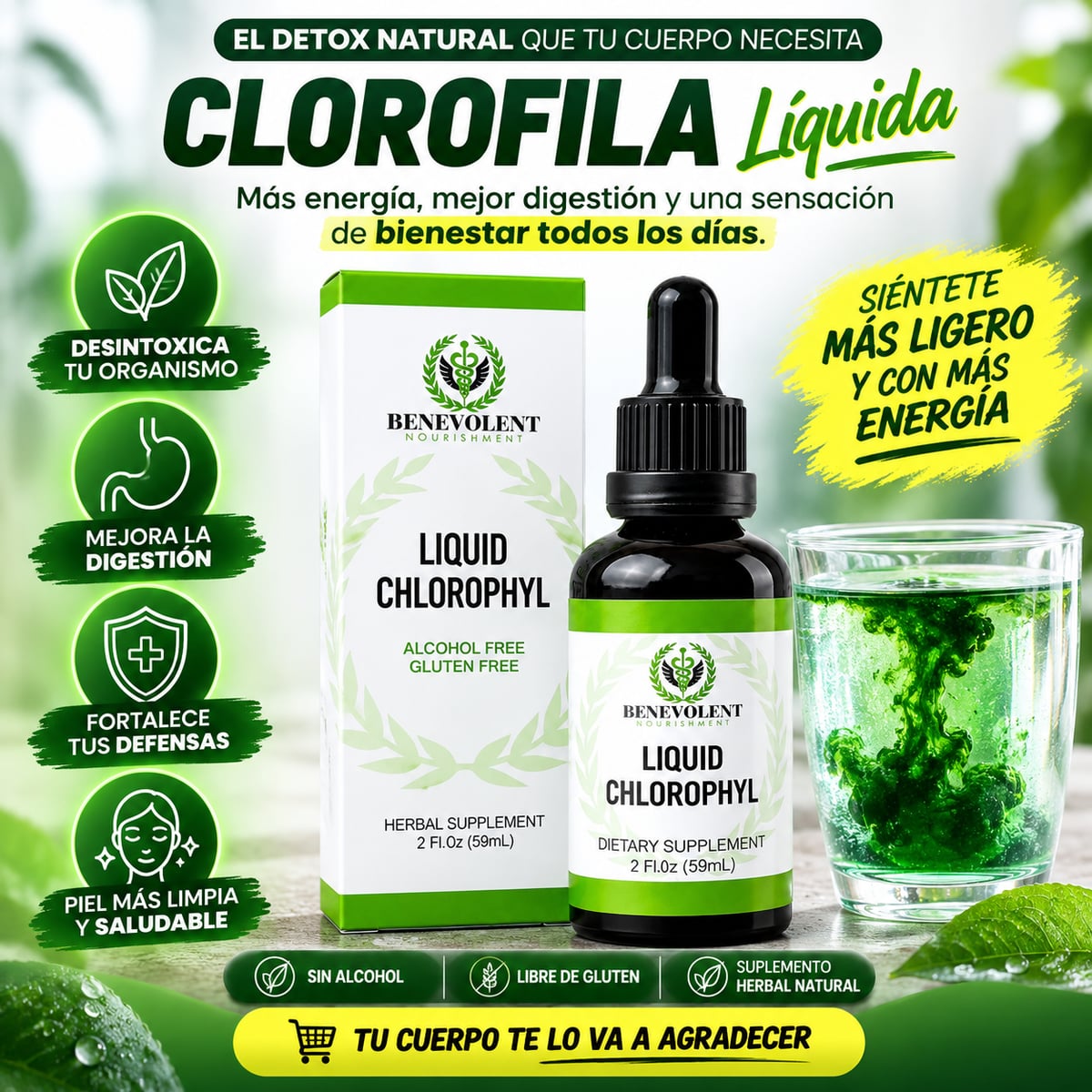 CLOROFILA BENEVOLENT X 60 ML LLEVAS DOS POR SOLO 250 QUEZALES