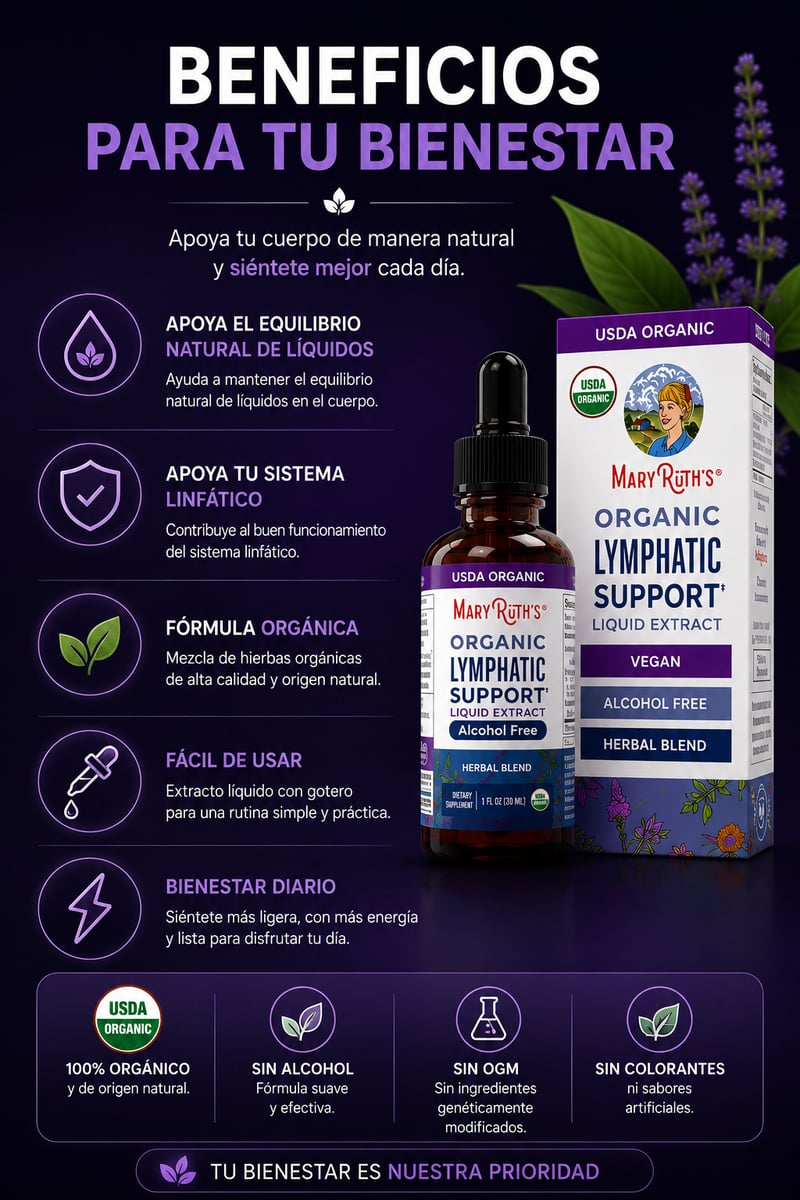 Beneficios y características de MaryRuth's Lymphatic Support
