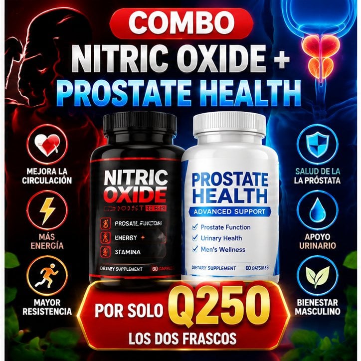 💪 COMBO NITRIC OXIDE + PROSTATE HEALTH | BIENESTAR MASCULINO 🔥 2 FRASCOS POR SOLO Q250