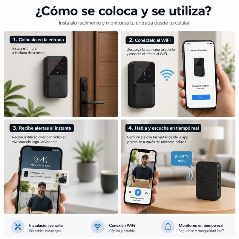 Timbre con Camara Inteligente | WIFI