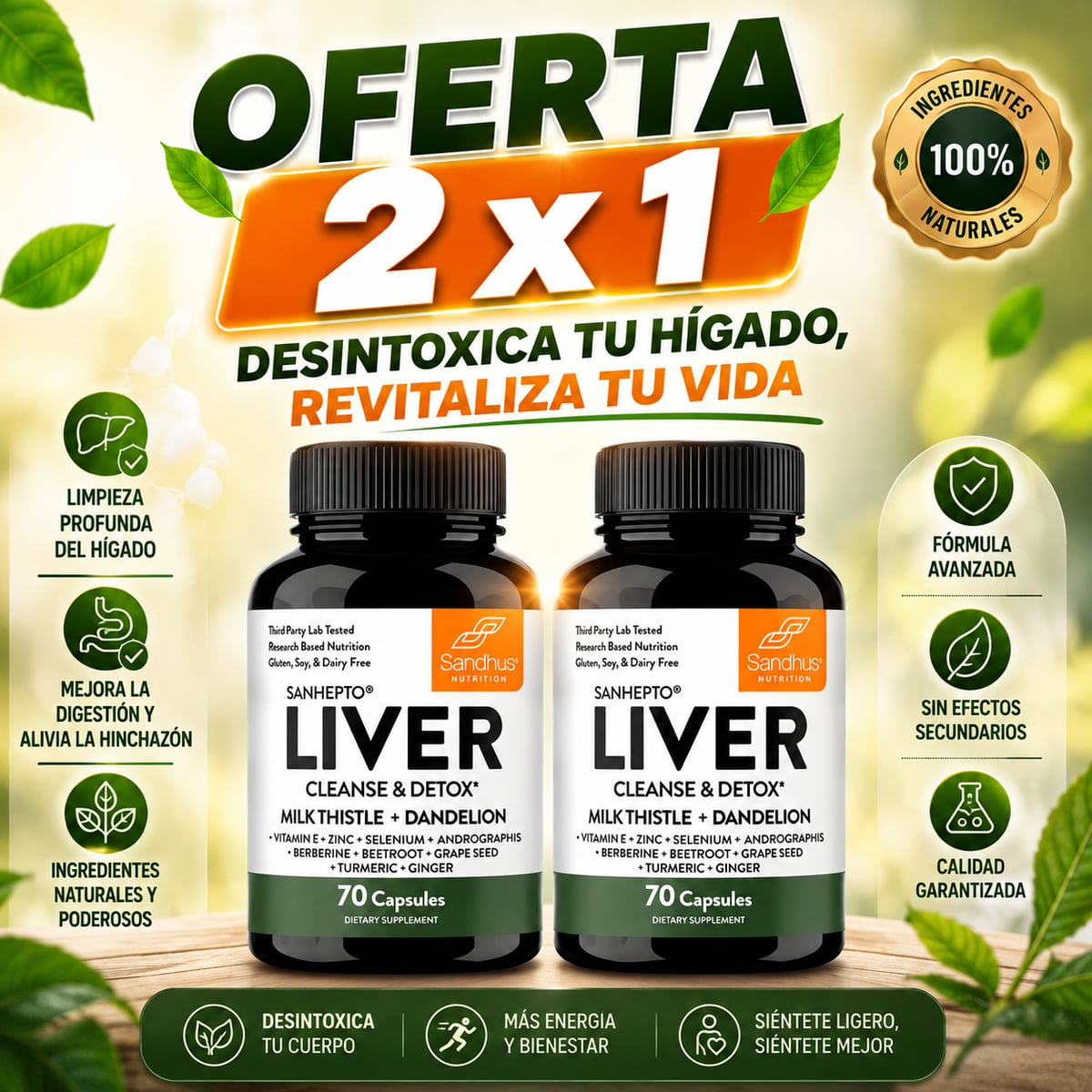 OFERTA 2 X 1 LIVER 🎁 CLEANSE DETOX + ENVÍO GRATIS