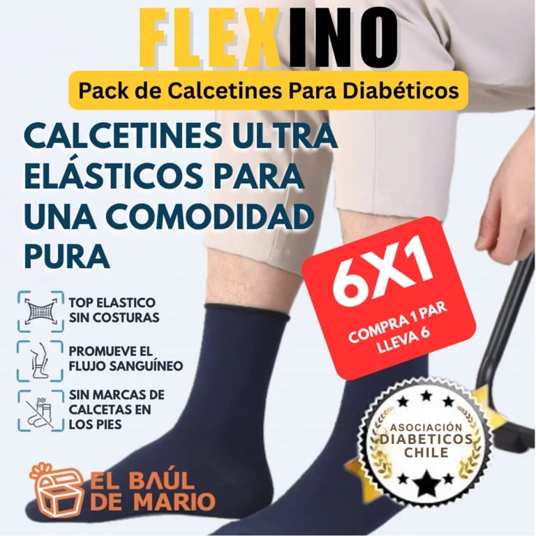 Flexino - Pack de Calcetines Para Diabéticos