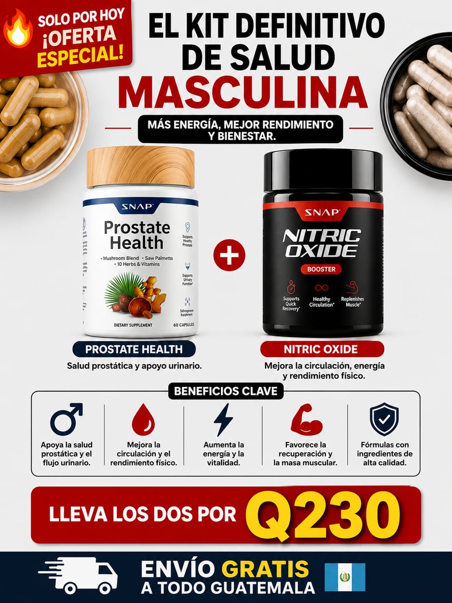 COMBO NITRIC OXIDE + CUIDADO PRÓSTATA - ENVÍO GRATIS ✅😱