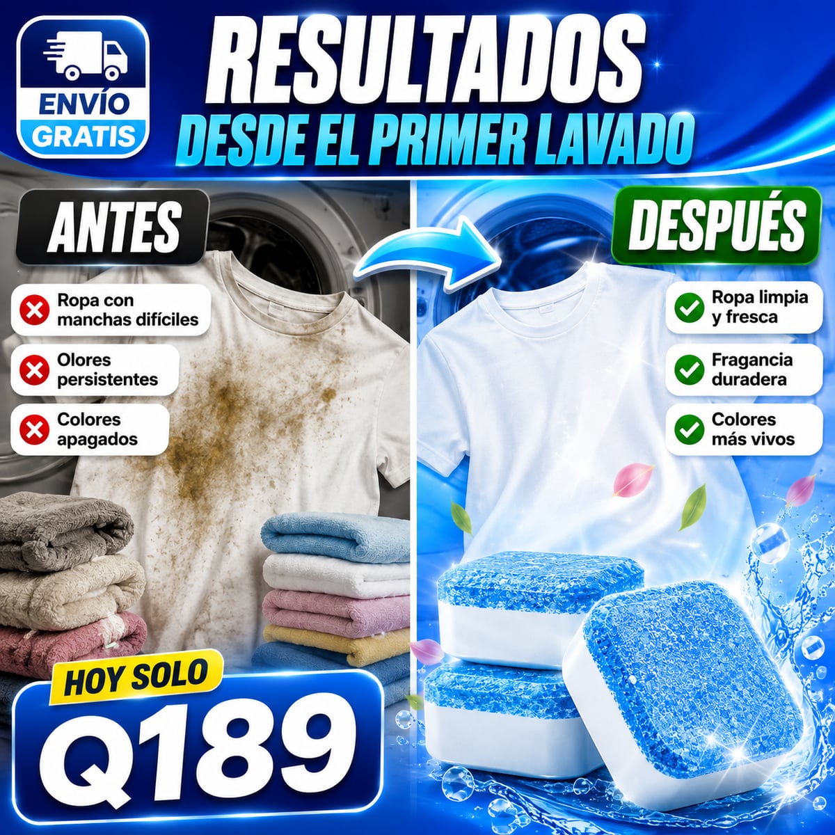 Pastillas Limpiadoras Antisarro para Lavadora+ ENVIO GRATIS
