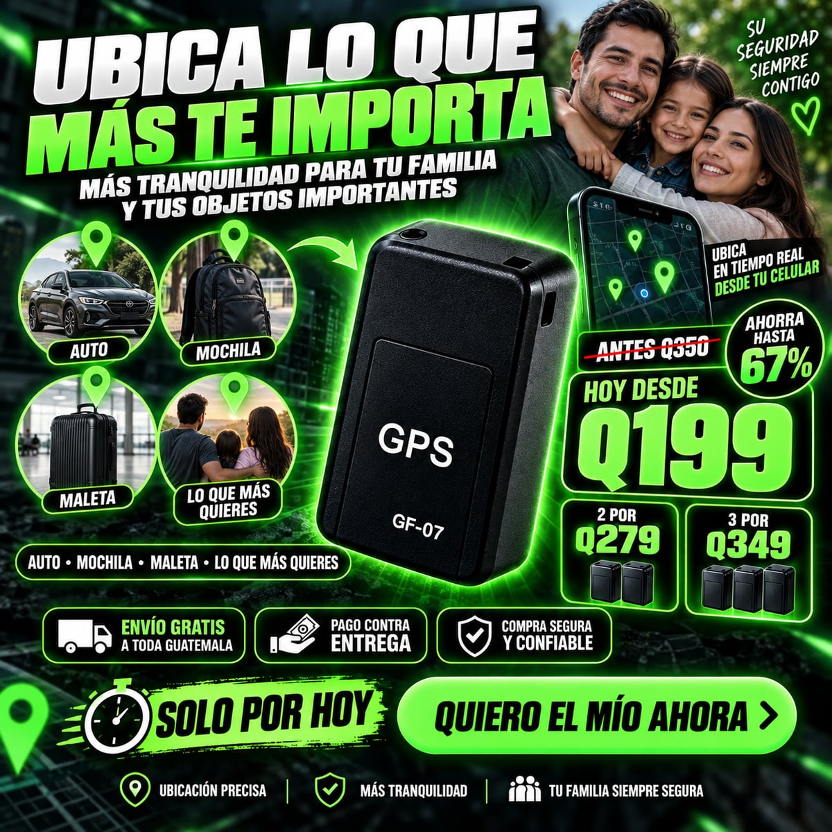 NO PIERDAS DE VISTAS A LOS TUYOS - Mini Localizador GPS + ENVÍO GRATIS