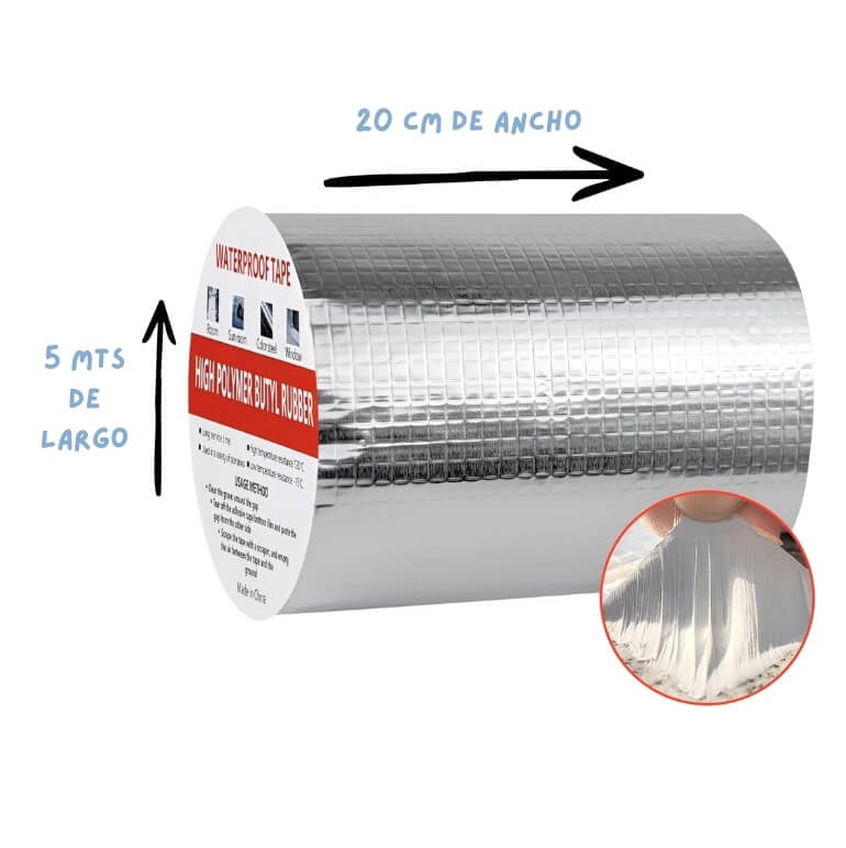 Cinta Impermeable de Butilo – Sellado Instantáneo sin Herramientas