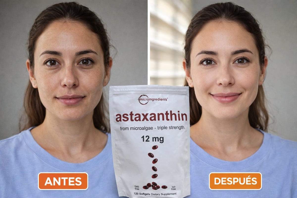 Astaxanthin 12 mg de Microingredients® Cuida tu piel, ojos y células desde hoy con protección antioxidante avanzada