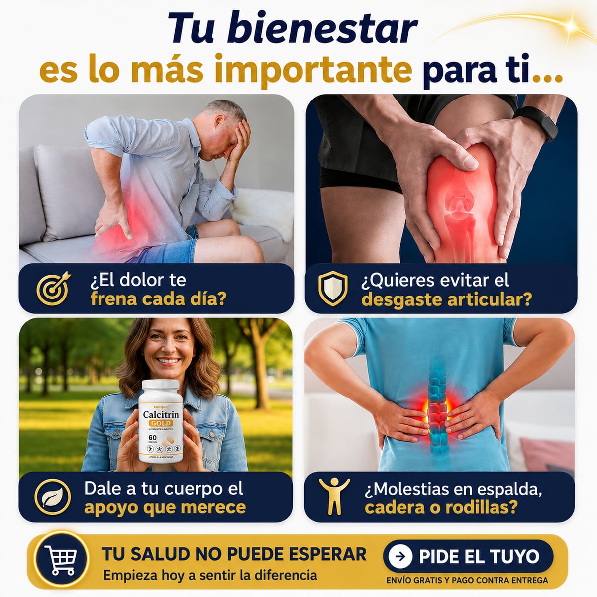 CALCITRIN GOLD™  Fortalece tus huesos -  Mejora tu movilidad