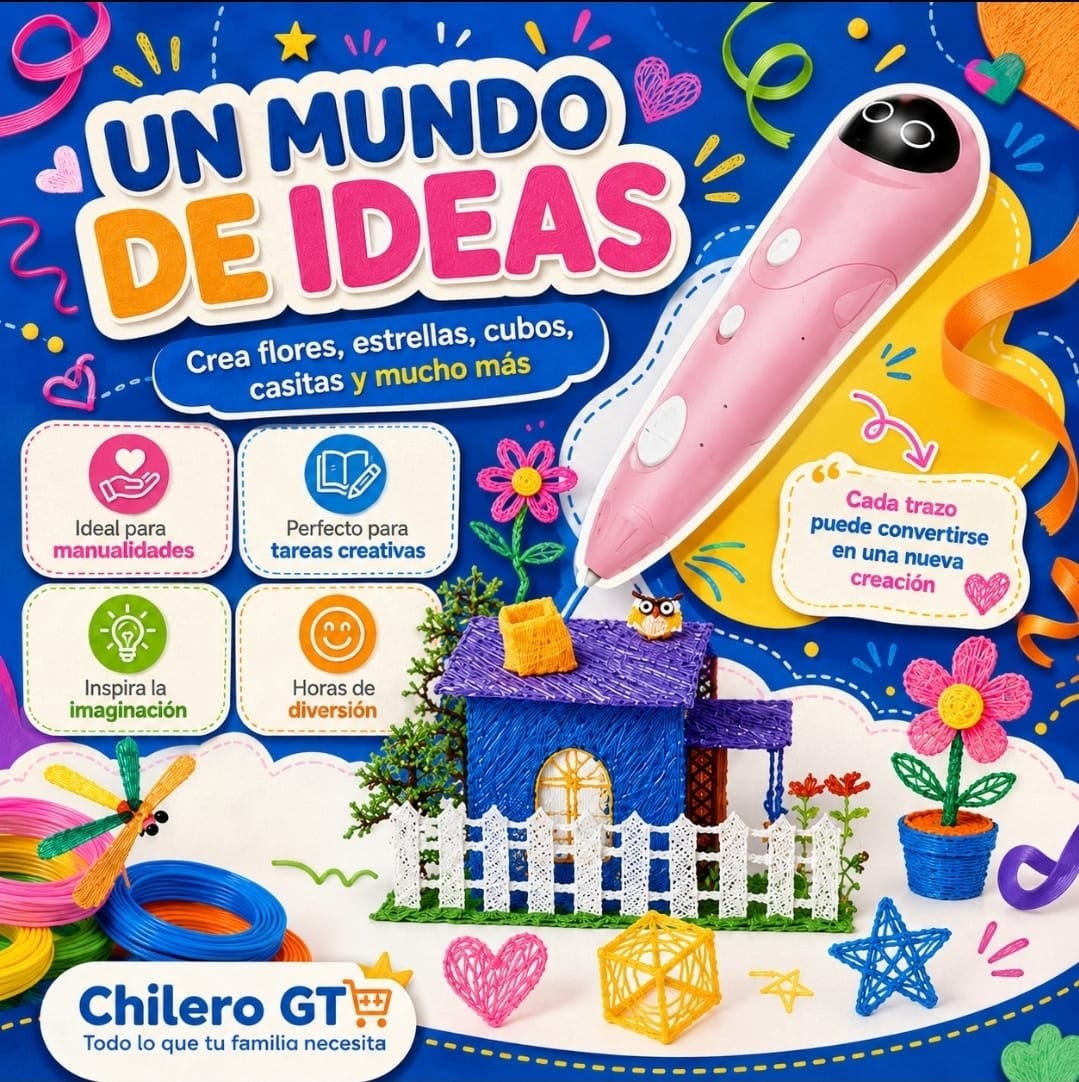 Lápiz 3D Creativo – ¡Convierte tus Ideas en Figuras Reales!