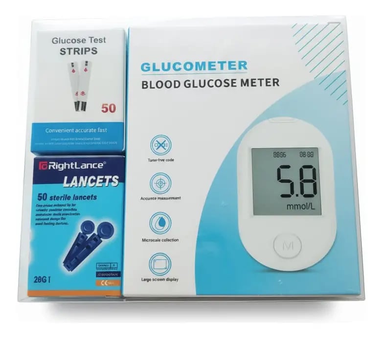 CONTROLA TU GLUCOSA EN CASA - Kit Glucómetro Digital Completo + ENVIO GRATIS