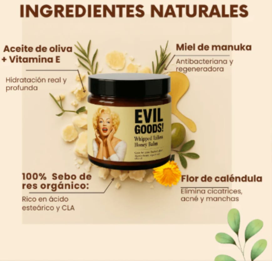 EVIL GOODS ORIGINAL, Crema con Sebo de Res con envío Gratis.