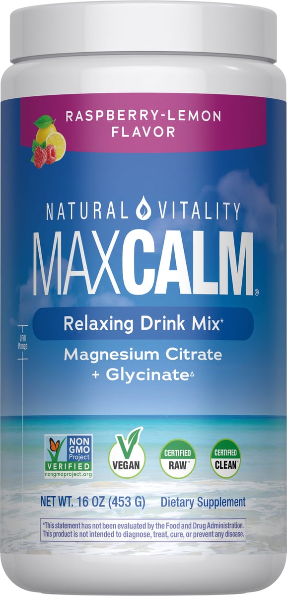 MAXCALM Frambuesa-Limón, (300 g de tranquilidad)