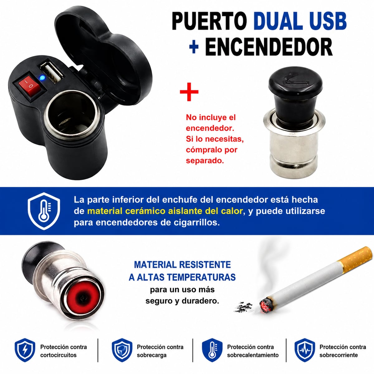 MotoCharge Pro – Cargador USB para Moto con Interruptor ON/OFF