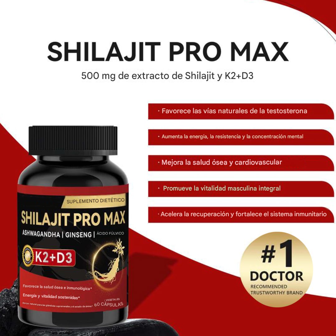 Shilajit PRO MAX - 5 en 1 - Poder y Rendimiento Masculino