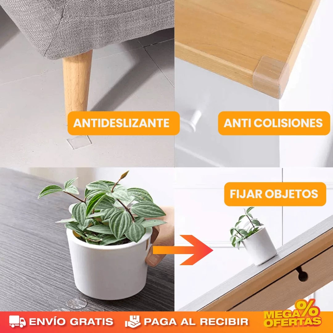 Promo 3x1 Cinta Doble Faz Transparente – Pega lo Que Sea Sin Dañar la Pared