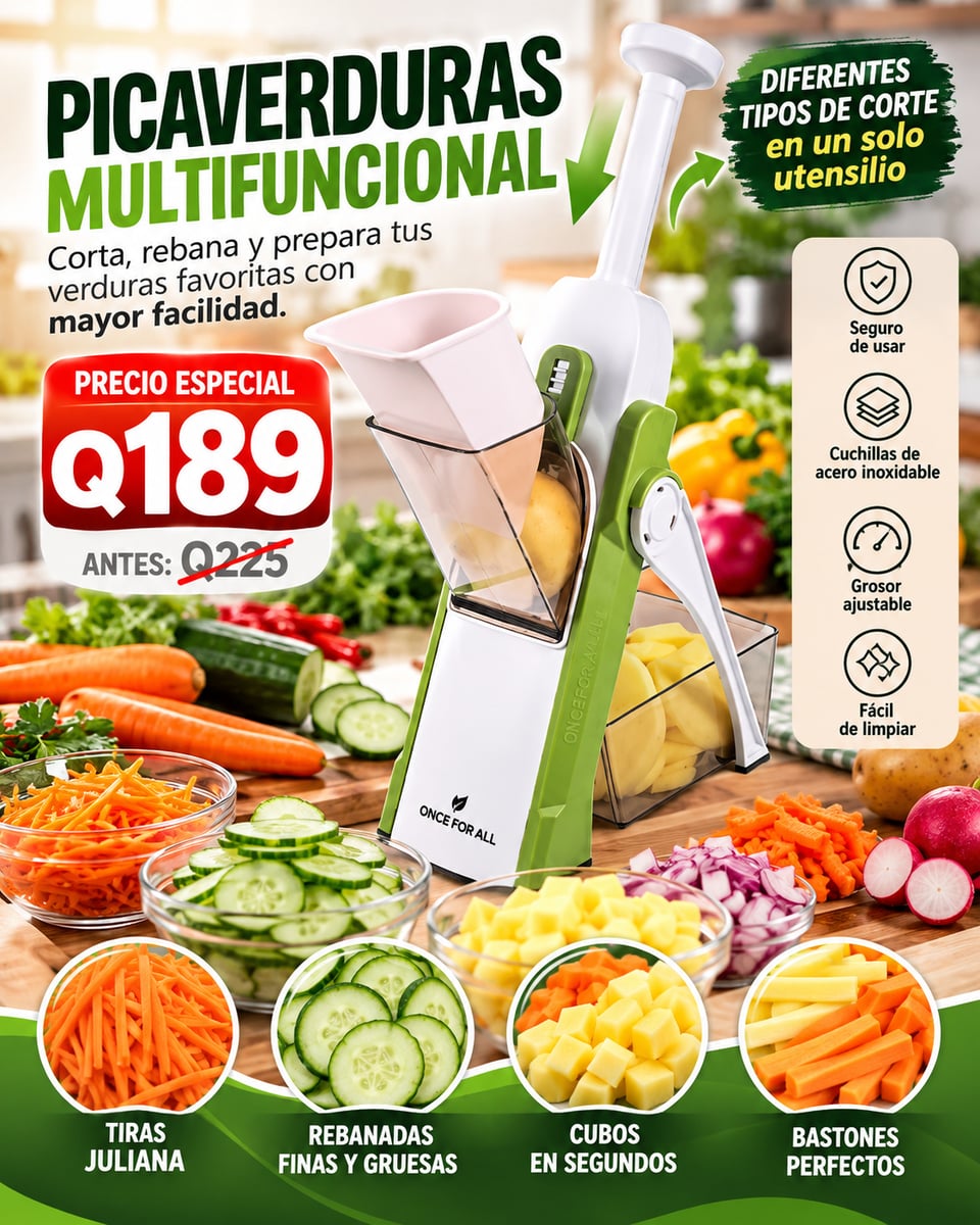 Picaverduras Multifuncional 4 en 1
