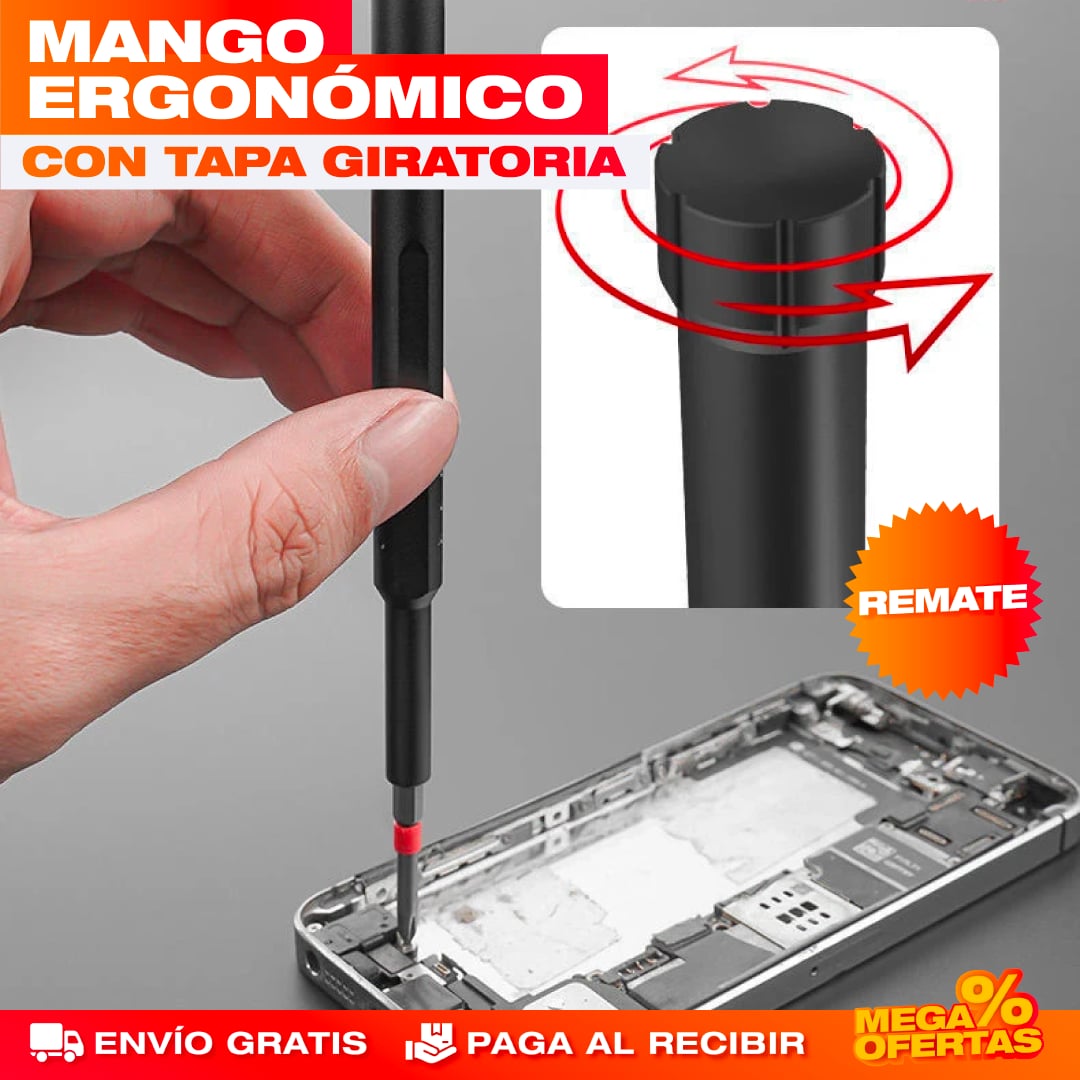 KIT MINI DESTORNILLADOR MAGNÉTICO 44 EN 1